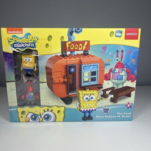 SpongeBob SquarePants The Food Krusty Krabs Base Building Blocks Miniso NEW NIB - Picture 1 of 5